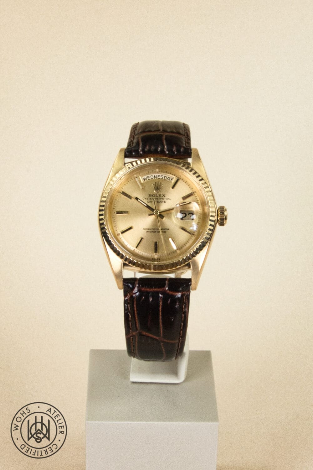 Pre-owned Rolex Day-Date 1803, champagne dial, yellow gold, 36mm, 1960