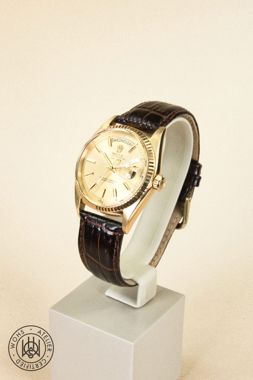 Pre-owned Rolex Day-Date 1803, champagne dial, yellow gold, 36mm, 1960 – photo 5 of 5