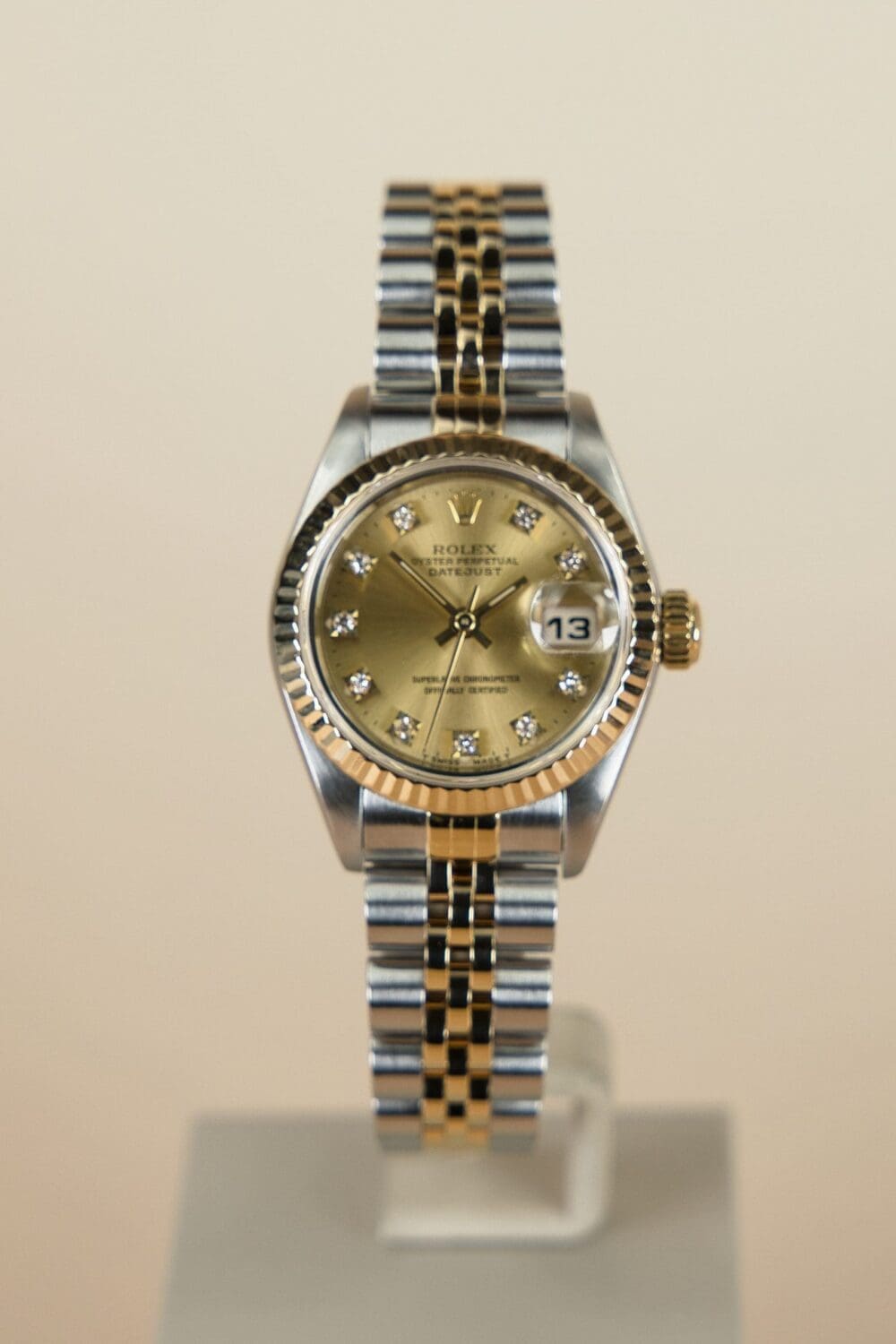 Pre-owned Rolex Lady-Datejust 69173, champagne dial, steel and yellow gold, 26mm, 1995