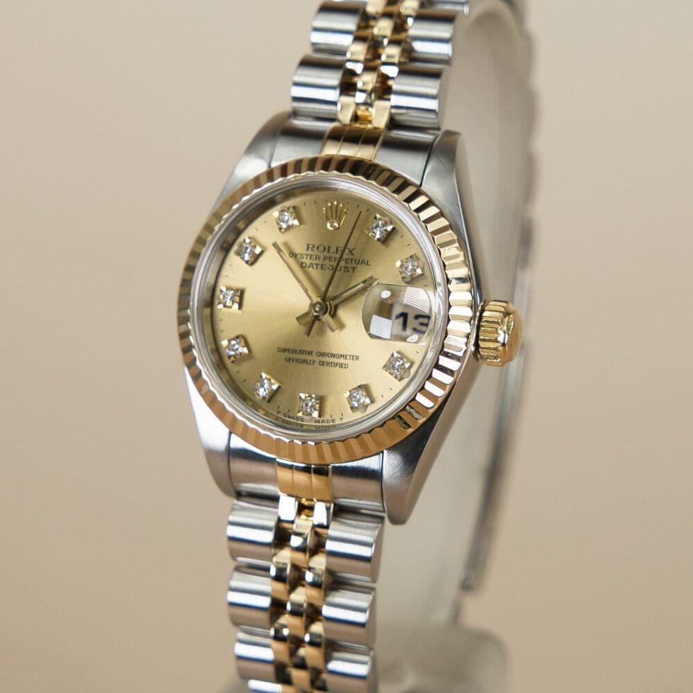 Pre-owned Rolex Lady-Datejust 69173, champagne dial, steel and yellow gold, 26mm, 1995 – photo 2 of 5
