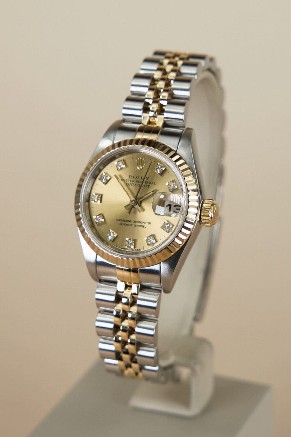 Pre-owned Rolex Lady-Datejust 69173, champagne dial, steel and yellow gold, 26mm, 1995 – photo 2 of 5