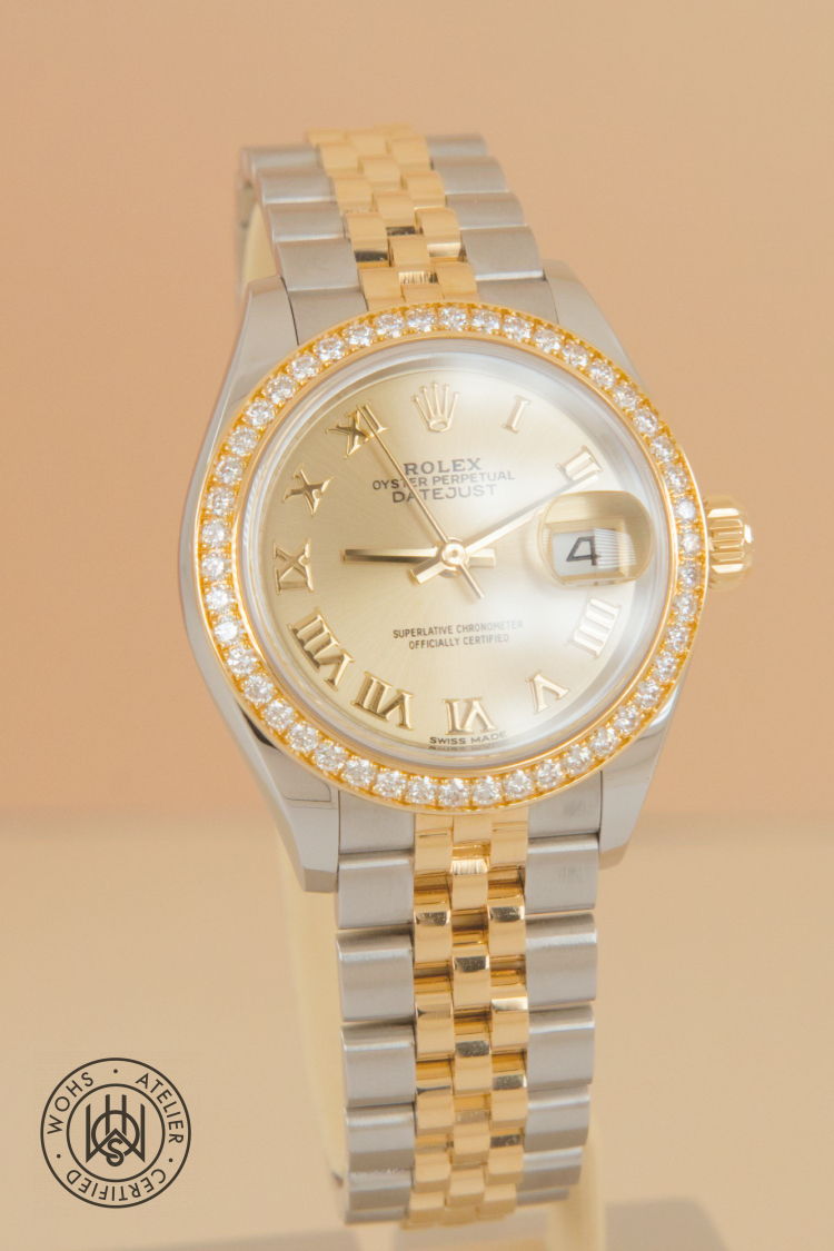 Pre-owned Rolex Lady-Datejust 279383RBR, champagne dial, steel and yellow gold, 28mm, 2018 – photo 5 of 5