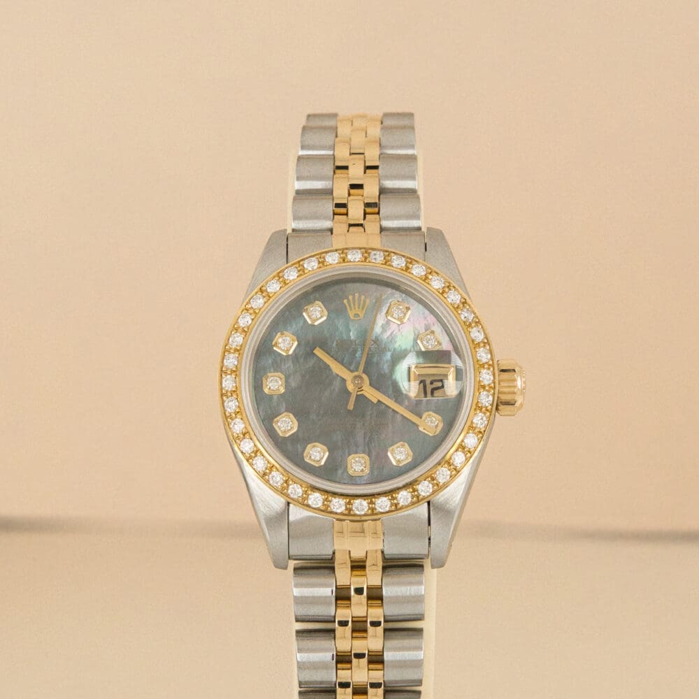 Pre-owned Rolex datejust custom diamond dial and bezel reference:69173