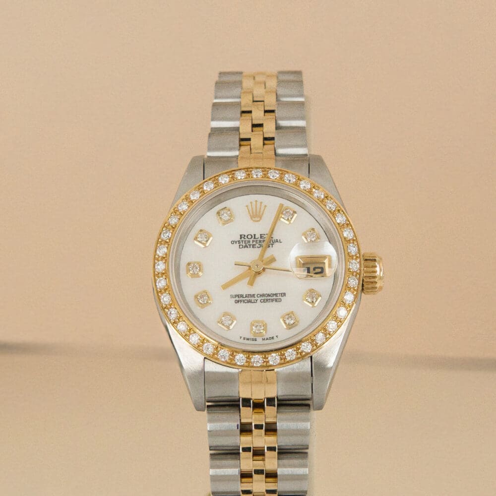 Pre-owned Rolex datejust custom diamond dial and bezel reference:69173