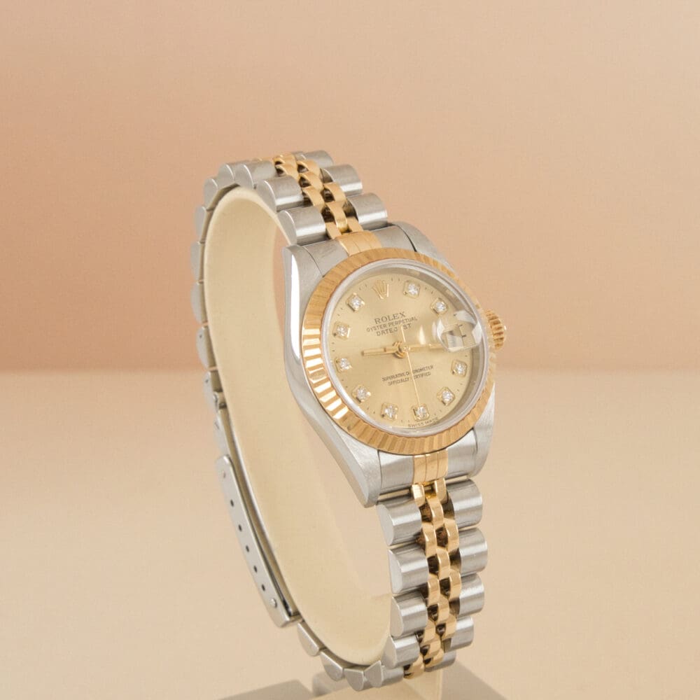 Pre-owned Rolex Datejust champagne diamond dial reference:69173 Pre-owned Rolex Datejust champagne diamond dial reference:69173