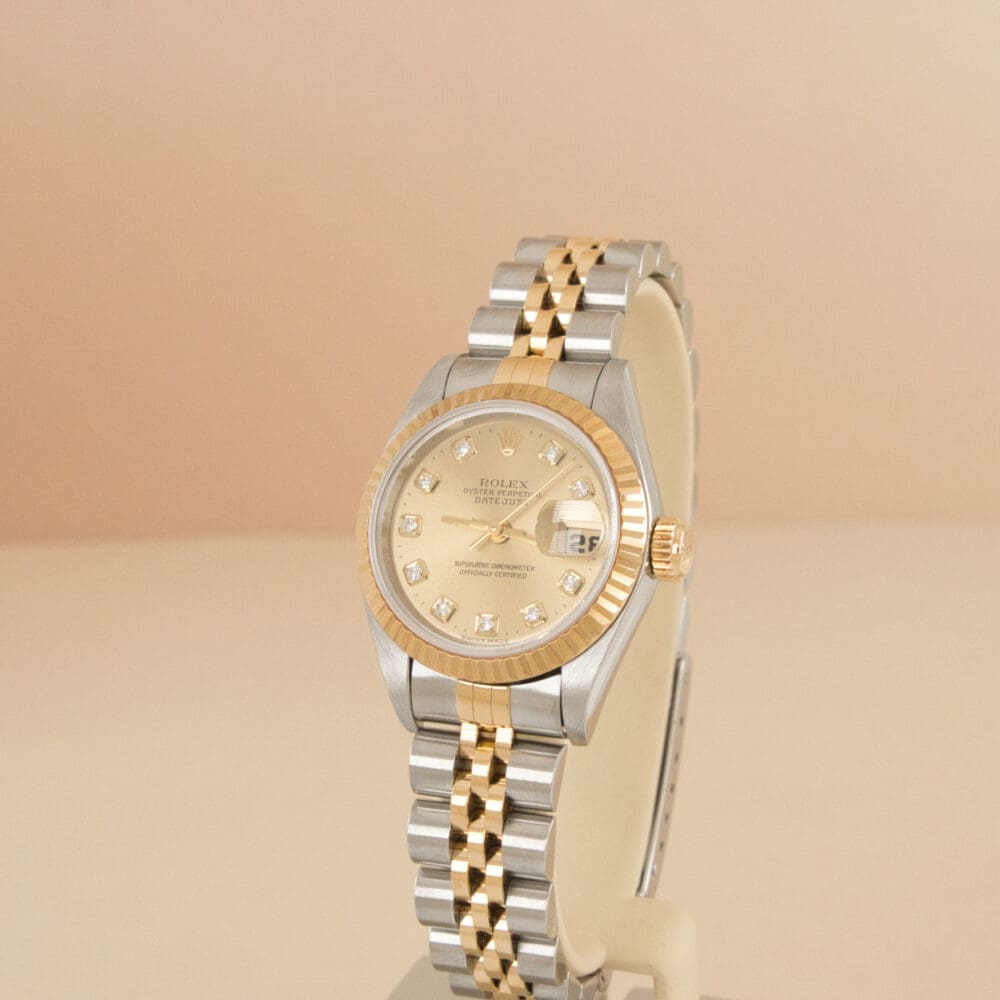 Pre-owned Rolex Datejust champagne diamond dial reference:69173 Pre-owned Rolex Datejust champagne diamond dial reference:69173