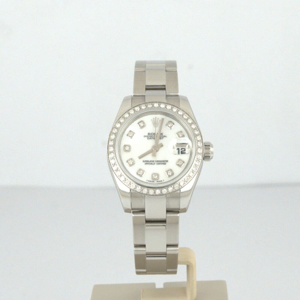Pre-owned Rolex Datejust custom diamond dial and bezel Reference:69174