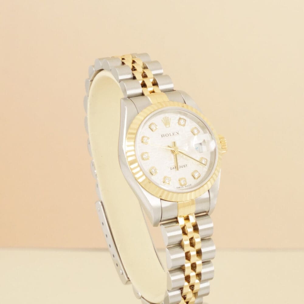 Pre-owned Rolex Datejust Bi-metal Anniversary Diamond Dial Reference:69173 Pre-owned Rolex Datejust Bi-metal Anniversary Diamond Dial Reference:69173