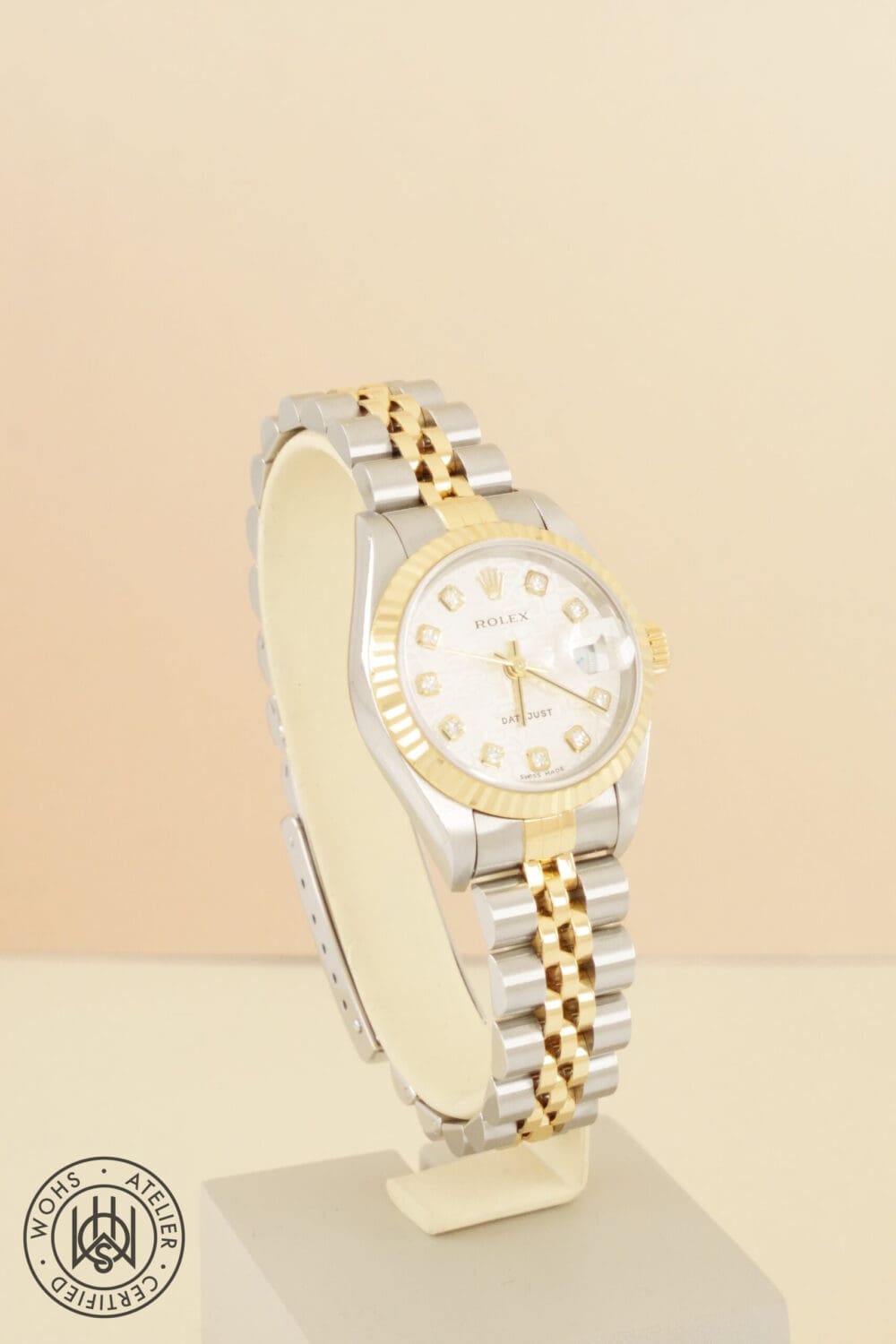 Pre-owned Rolex Datejust Bi-metal Anniversary Diamond Dial Reference:69173 Pre-owned Rolex Datejust Bi-metal Anniversary Diamond Dial Reference:69173
