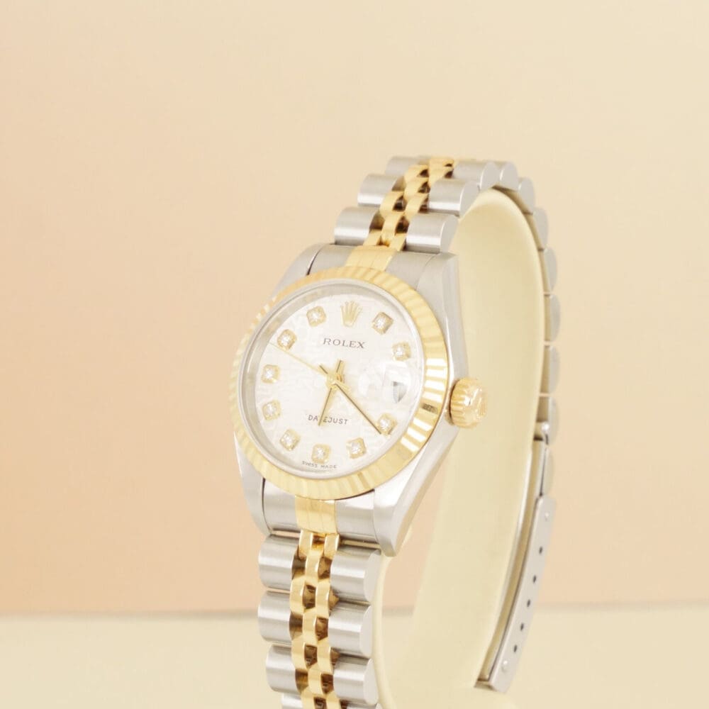 Pre-owned Rolex Datejust Bi-metal Anniversary Diamond Dial Reference:69173 Pre-owned Rolex Datejust Bi-metal Anniversary Diamond Dial Reference:69173