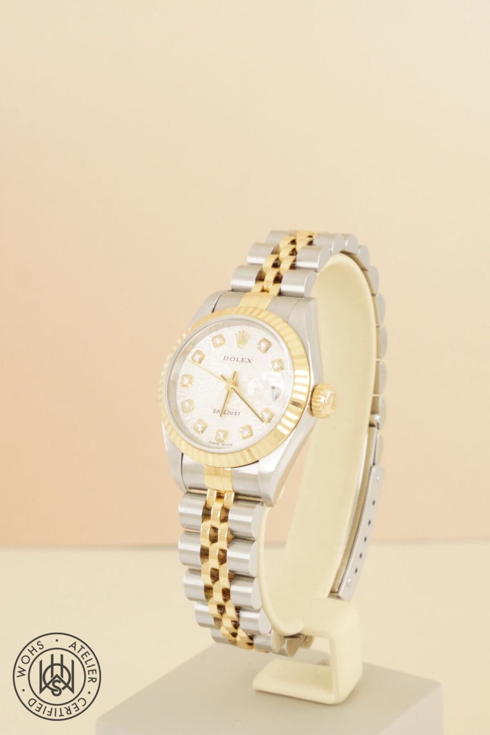 Pre-owned Rolex Datejust Bi-metal Anniversary Diamond Dial Reference:69173 Pre-owned Rolex Datejust Bi-metal Anniversary Diamond Dial Reference:69173
