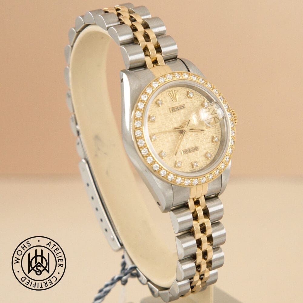 Pre-Owned Rolex Lady Datejust Custom diamond bezel anniversary Dial Reference:69173 Pre-Owned Rolex Lady Datejust Custom diamond bezel anniversary Dial Reference:69173