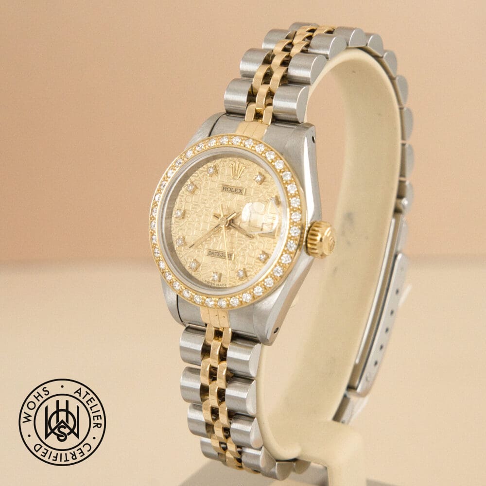 Pre-Owned Rolex Lady Datejust Custom diamond bezel anniversary Dial Reference:69173 Pre-Owned Rolex Lady Datejust Custom diamond bezel anniversary Dial Reference:69173