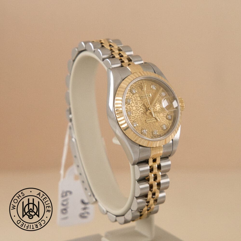 preowned-rolex-lady-datejust-used-champagne anniversary dial (3)