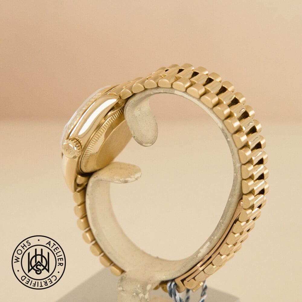second hand rolex lady datejust 26mm factory annivesary silver dial (5)