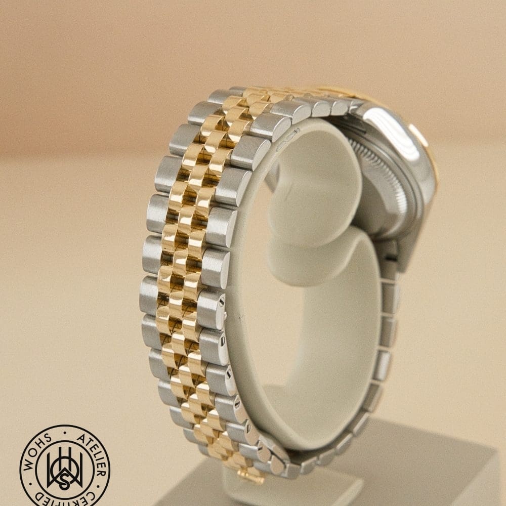 Pre-owned Rolex Lady-Datejust 279383RBR, champagne dial, steel and yellow gold, 28mm, 2020 – bracelet detail