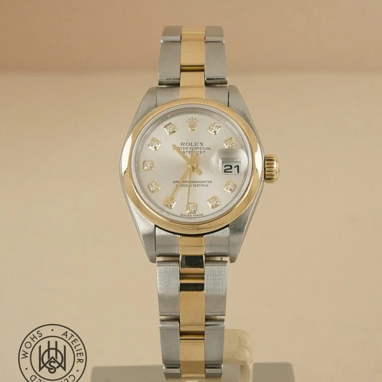 Rolex Lady Datejust, silver diamond dial
